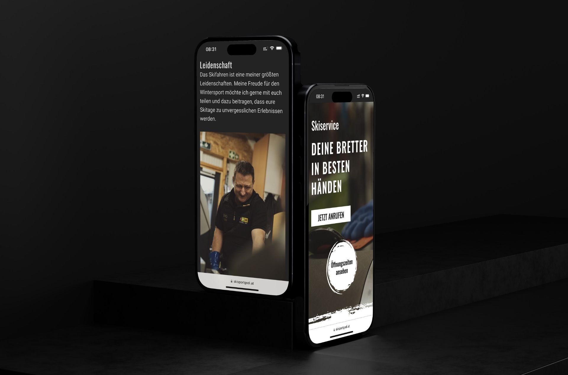 plappermaul referenz ski sport godi website mockup mobil