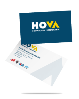 HOVA Referenz Visitenkarten